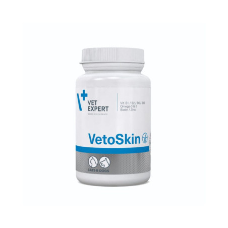 Vet Expert VetoSkin suplemento para piel y pelaje de perros y gatos