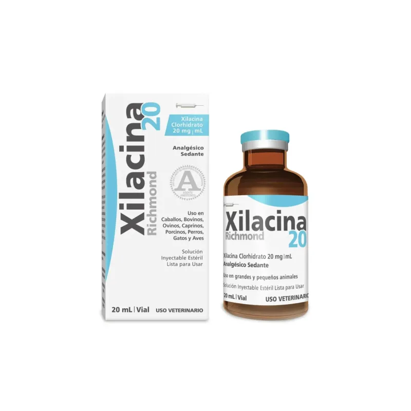 Xilacina 20 2g sedante analgésico relajante muscular