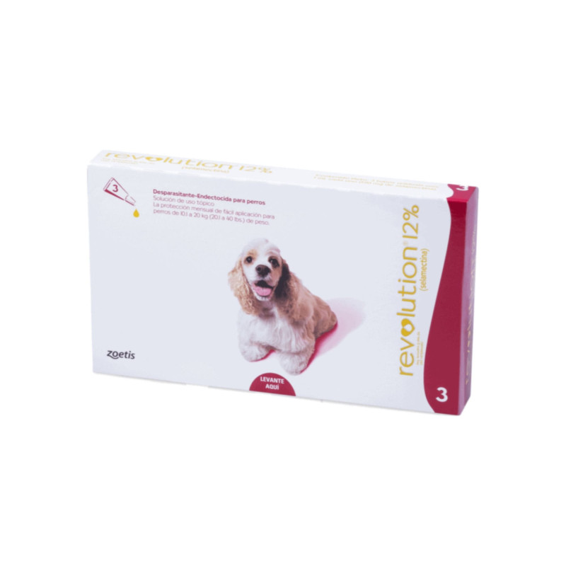 Zoetis Revolution 12% pipeta antiparasitaria para perros 10.1-20 kg