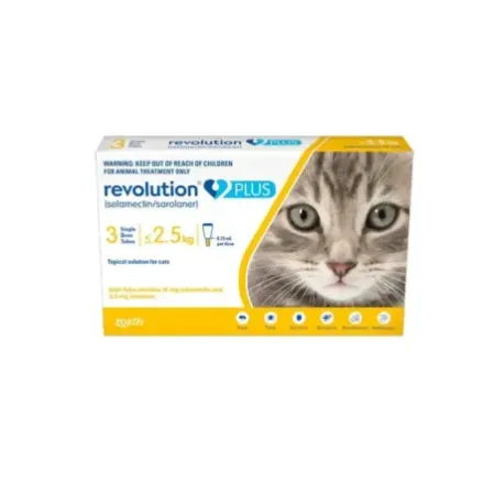 Zoetis Revolution Plus pipeta antiparasitaria para gatos hasta 2.5 kg