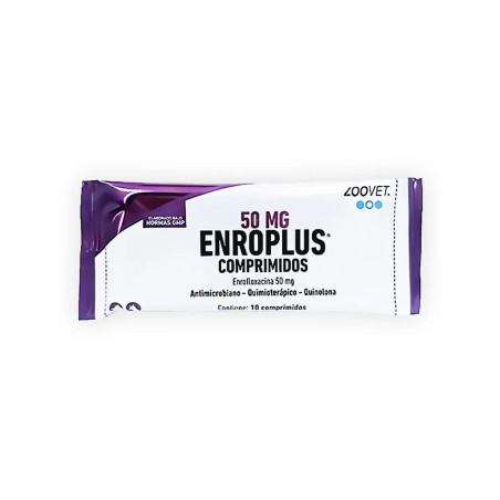 ZOOVET ENROPLUS 50MG, BLISTER 10 COMP | Maskotas.pe