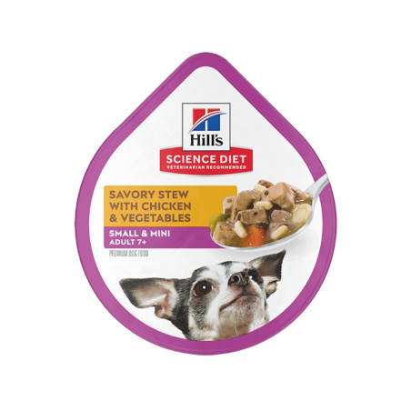 HILLS SD CANINE ADULT 7+ SMALL & MINI STEW CKN & VEG 3.5 OZ. (TRAY 99 G) | Maskotas.pe