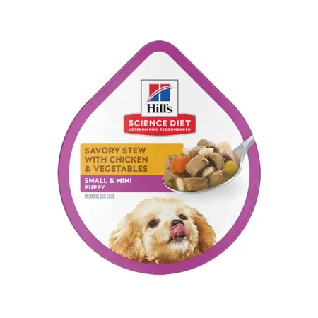 HILLS SD CANINE PUPPY SMALL & MINI STEW CKN & VEG 3.5 OZ. (TRAY 99 G) | Maskotas.pe