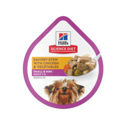 Hills Science Diet Canine Adult Small & Mini guiso de pollo y vegetales para perros