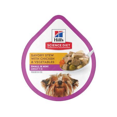 Hills Science Diet Canine Adult Small & Mini guiso de pollo y vegetales para perros