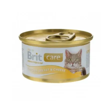 BRIT BRIT CARE CAT CHICKEN BREAST & CHEESE CAN 80 GR | Maskotas.pe