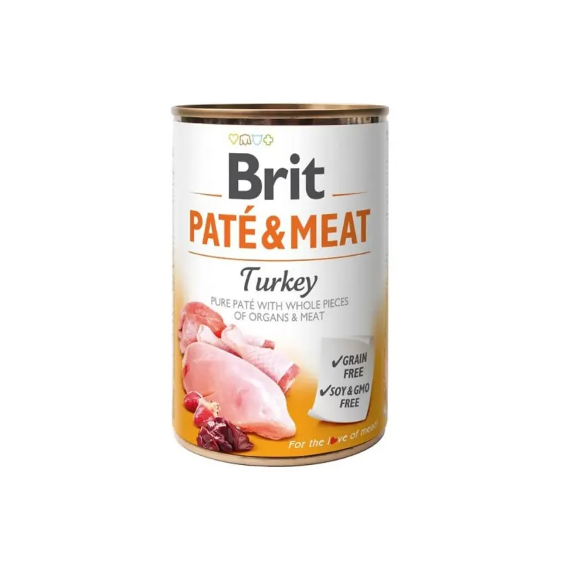 BRIT BRIT PATE & MEAT TURKEY 400 G | Maskotas.pe