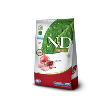 N&D N&D FELINE CASTRADO - POLLO Y GRANADA - FRANGO 7.5 KG | Maskotas.pe