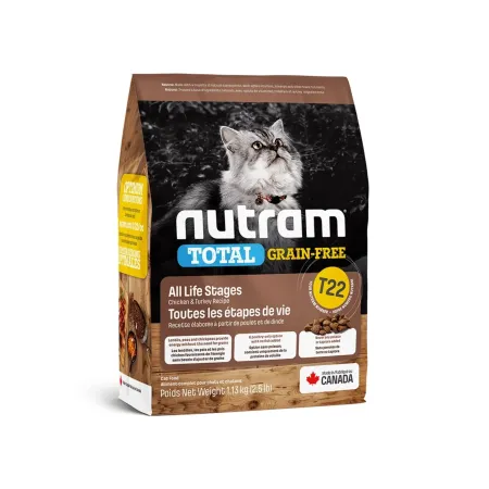 NUTRAM T22 NUTRAM TOTAL GRAIN-FREE TURKEY,CHICKEN & DUCK CAT 5.4 KG | Maskotas.pe