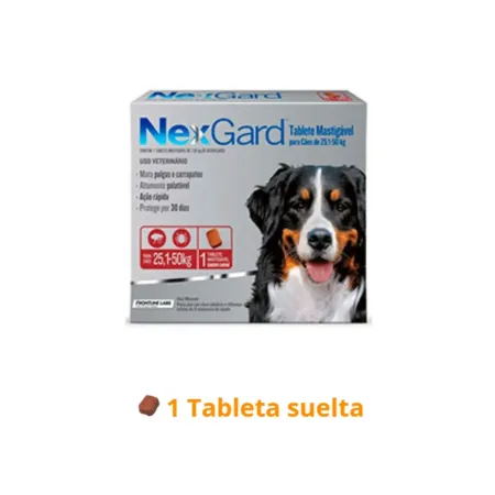 NEXTGARD NEXGARD X 1 TAB (25.1-50 KG) | Maskotas.pe