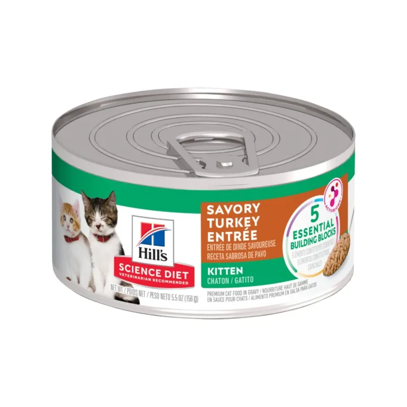 Hills Science Diet Feline Kitten alimento húmedo de pavo para gatitos
