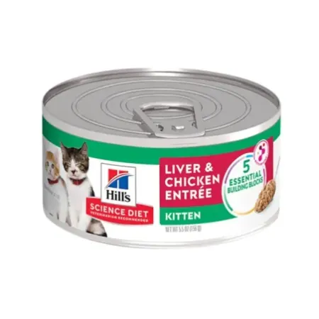 Hills Science Diet Feline Kitten alimento húmedo de pollo para gatitos