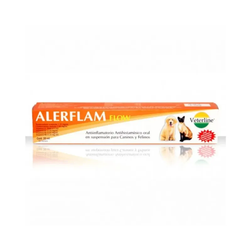 Alerflam Flow antiinflamatorio en jeringa oral 5ml para uso veterinario general