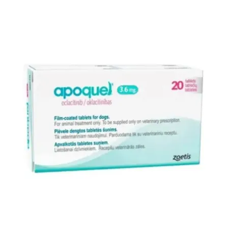 Apoquel 3.6mg tabletas para dermatitis alérgica en perros