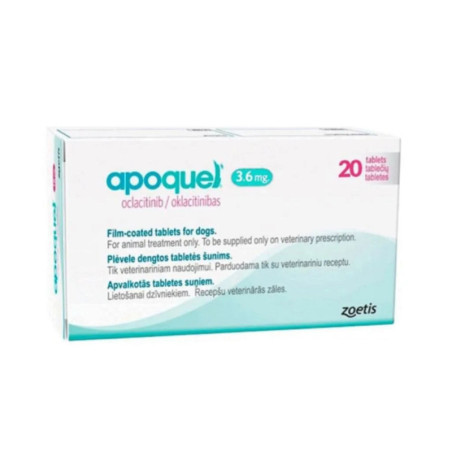 Apoquel 3.6mg tabletas para dermatitis alérgica en perros