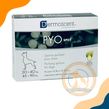 PYO SPOT PARA PERROS 20-40KG 4 PIPETAS X 2.4ML