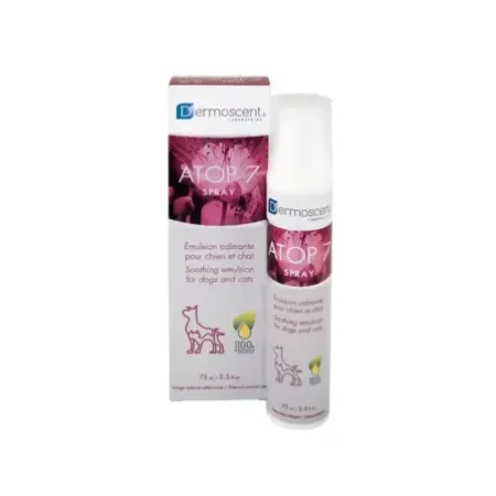 Atop 7 Spray calmante reparador para piel de perros