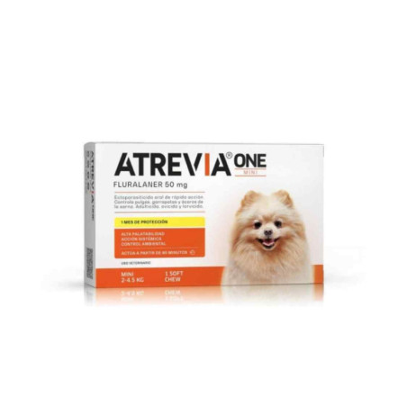 Atrevia One Mini antiparasitario masticable para perros 2-4.5kg