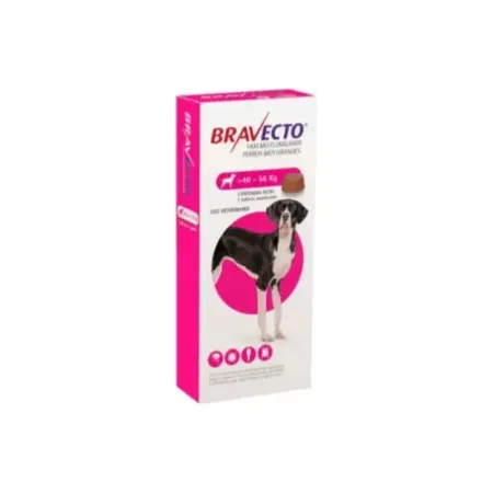 Bravecto 1400mg comprimido masticable antipulgas garrapatas para perros 40-56 kg