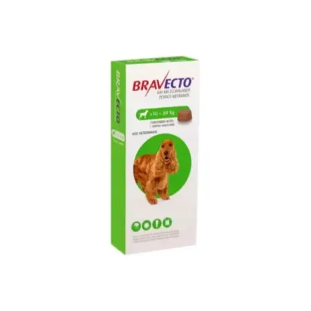 Bravecto 500mg comprimido masticable antipulgas garrapatas para perros 10-20 kg