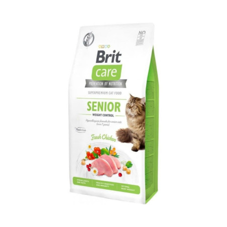 Brit Care Cat Senior Weight Control alimento seco para gatos senior