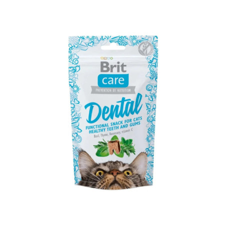Brit Care Cat Snack Dental bocadillos para higiene bucal de gatos