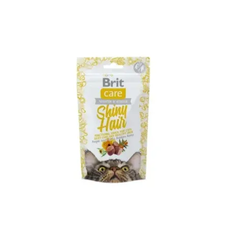 Brit Care Cat Snack Shiny Hair bocadillos para brillo de pelaje en gatos