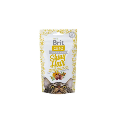 Brit Care Cat Snack Shiny Hair bocadillos para brillo de pelaje en gatos