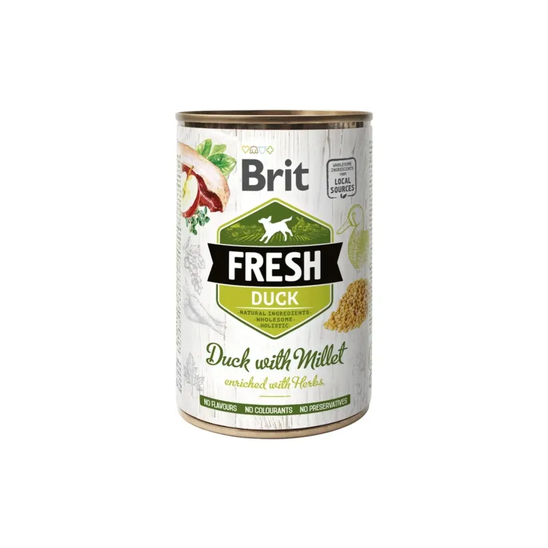 Brit Fresh Duck with Millet alimento húmedo para perros
