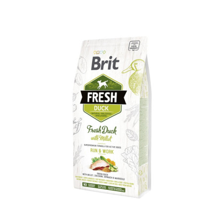 Brit Fresh Duck with Millet Active Run & Work alimento seco para perros muy activos