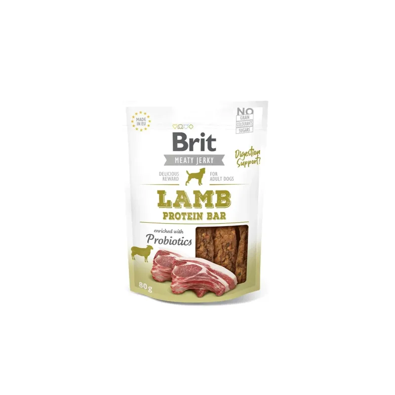 Brit Jerky Snack Lamb Protein Bar bocadillo de cordero para perros
