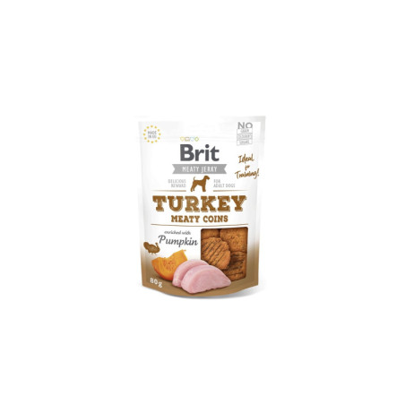 Brit Jerky Snack Turkey Meaty Coins bocadillos de pavo para perros