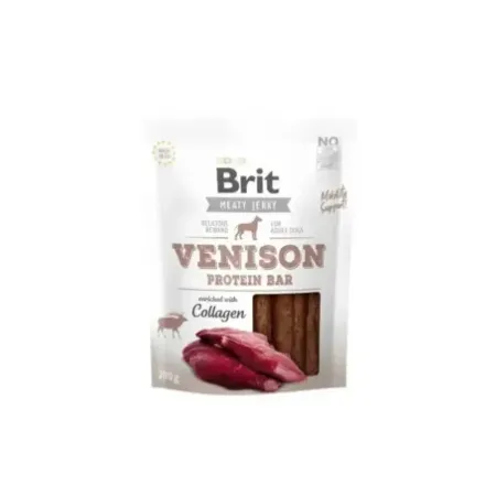 Brit Jerky Snack Venison Protein Bar bocadillo de venado para perros