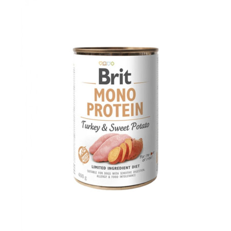 Brit Mono Protein Turkey & Sweet Potato alimento húmedo para perros