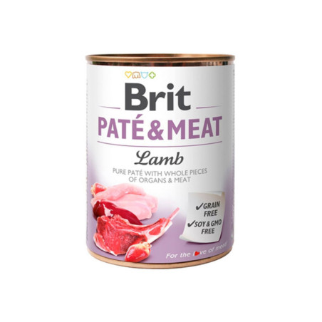 Brit Pate & Meat Lamb paté húmedo para perros