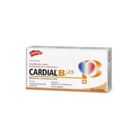 Cardial B 2.5mg comprimidos para soporte cardíaco en perros