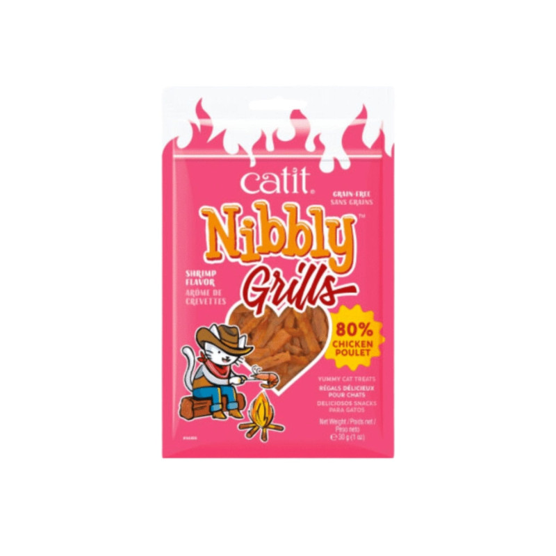 Cat It Nibbly Grills bocadillos de pollo y camarón para gatos