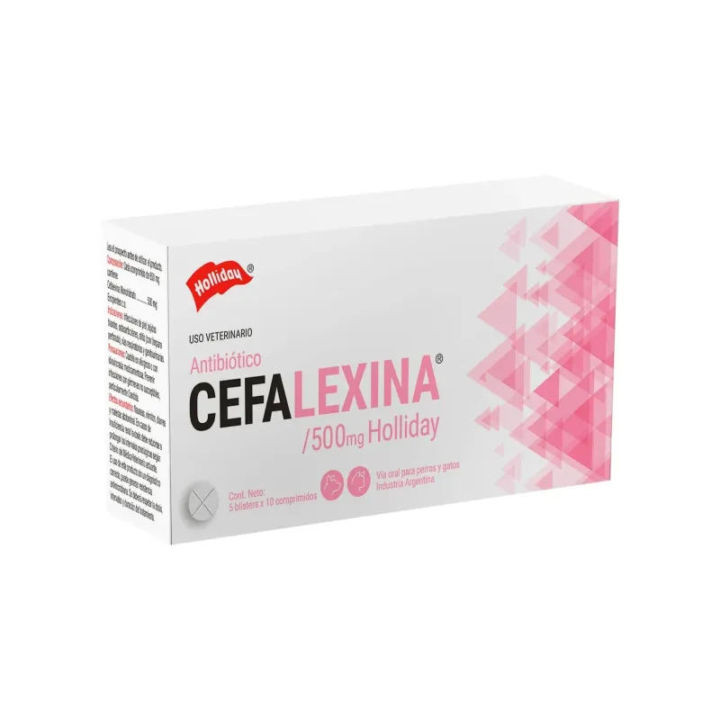 Cefalexina 500mg antibiótico para perros y gatos