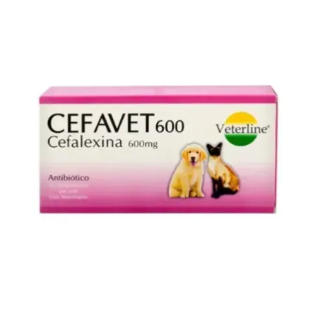 Cefavet 600mg antibiótico de cefalexina para perros y gatos