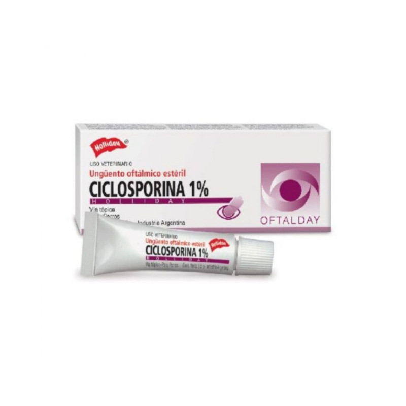 Ciclosporina 1% ungüento oftálmico inmunosupresor para perros
