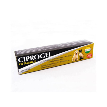Ciprogel Oftálmico antibiótico en gel para infecciones oculares en animales