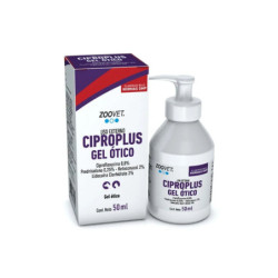 Ciproplus Gel Ótico antibiótico antiinflamatorio para otitis en perros y gatos