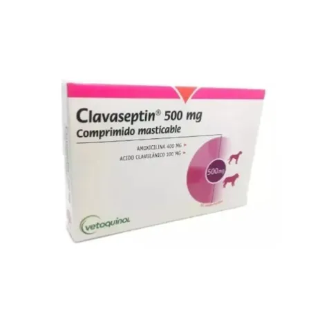 Clavaseptin 500mg antibiótico para perros y gatos