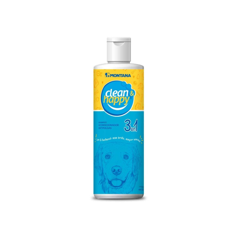 Clean & Happy champú antipulgas para perros y gatos