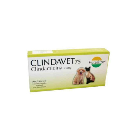 Clindavet 75mg antibiótico para perros y gatos