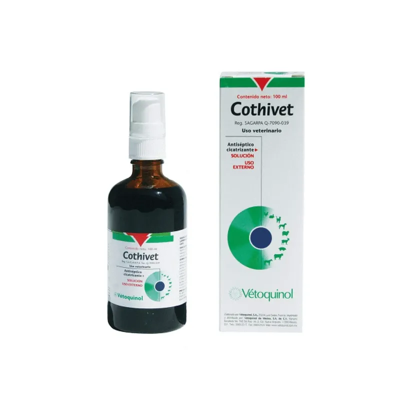 Cothivet solución cicatrizante reparadora para piel en animales