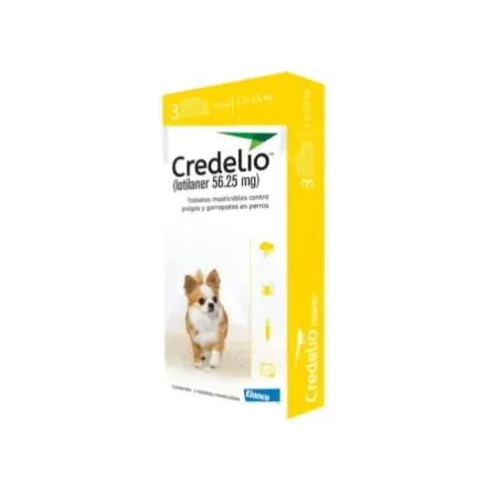Credelio 56.25mg comprimidos antipulgas garrapatas para perros 1.3-2.5 kg