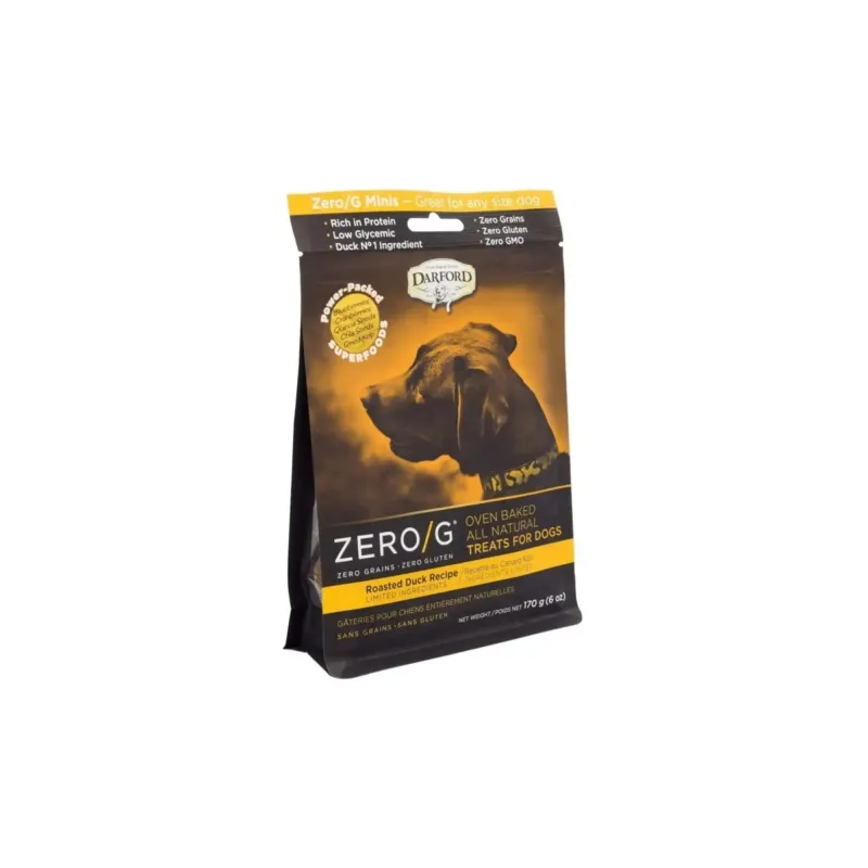Darford Zero G Duck Mini bocadillos de pato sin cereales para perros