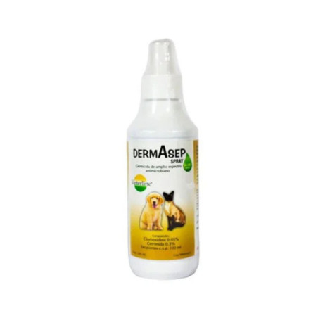 Dermasep spray antiséptico desinfectante para piel de animales