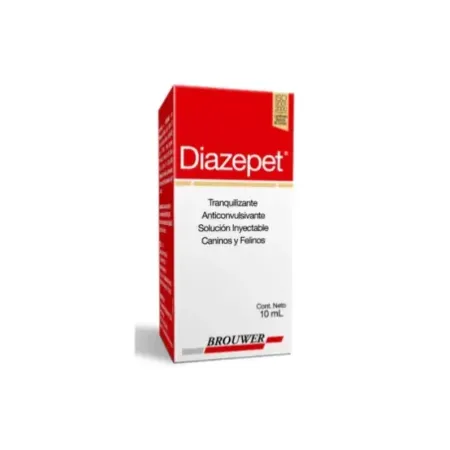 Diazepet sedante tranquilizante anticonvulsivante inyectable para perros y gatos